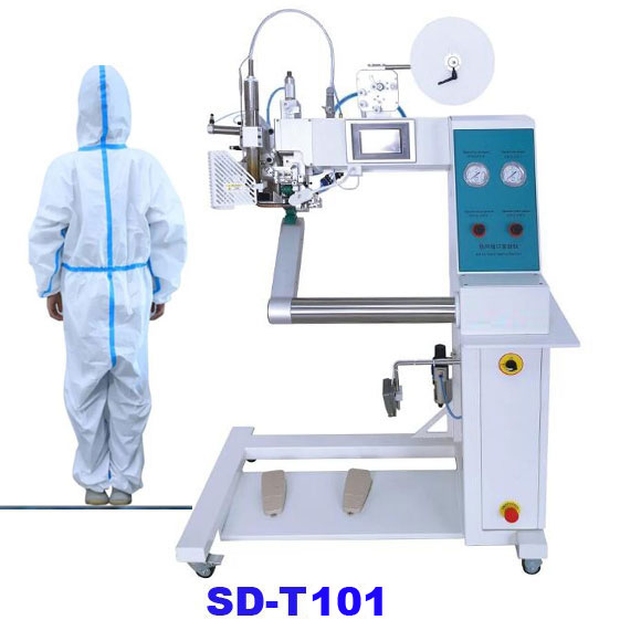 Hot air seam sealing machine for PPE suit