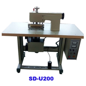 Ultrasonic lace sewing machine for embossing and cutting